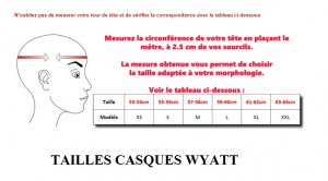 TAILLES CASQUES WYATT65